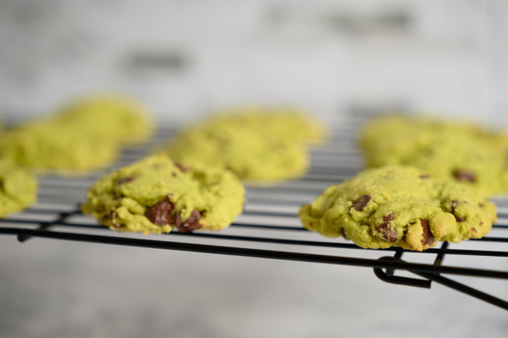 Mint chocolate chip cookies