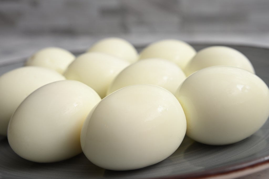 Perfectly cooked hard boiled eggs