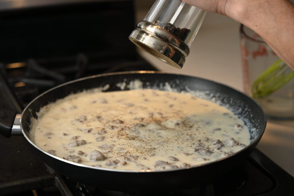 Add salt and pepper to taste