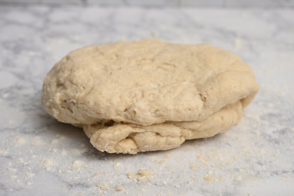 Fold over biscuit dough