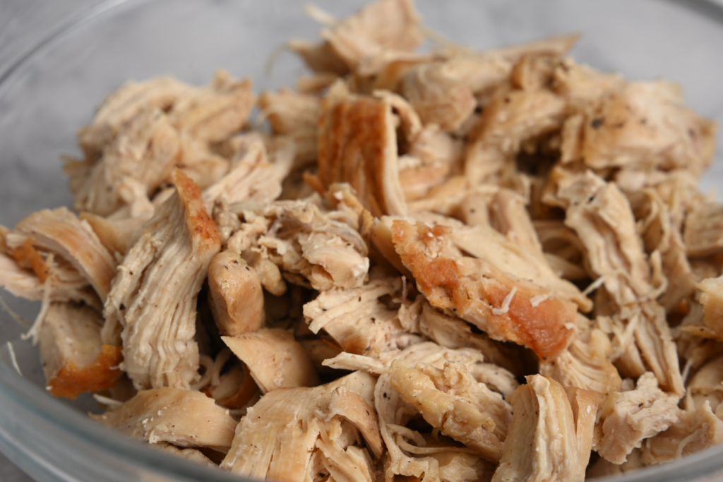 Shredded chicken breast