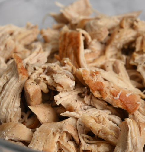 Shredded chicken breast