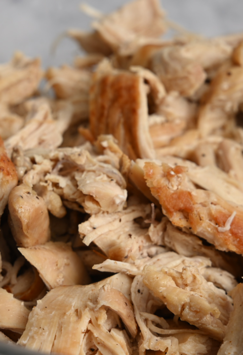 Shredded chicken breast