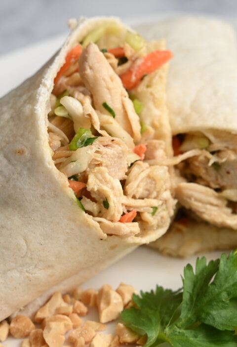 Thai chicken salad wrap