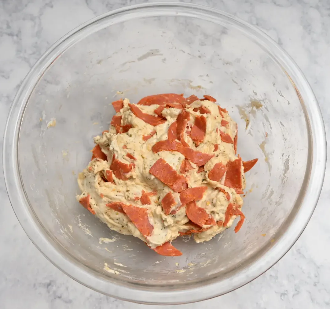 cover and let Pepperoni Focaccia dough rise