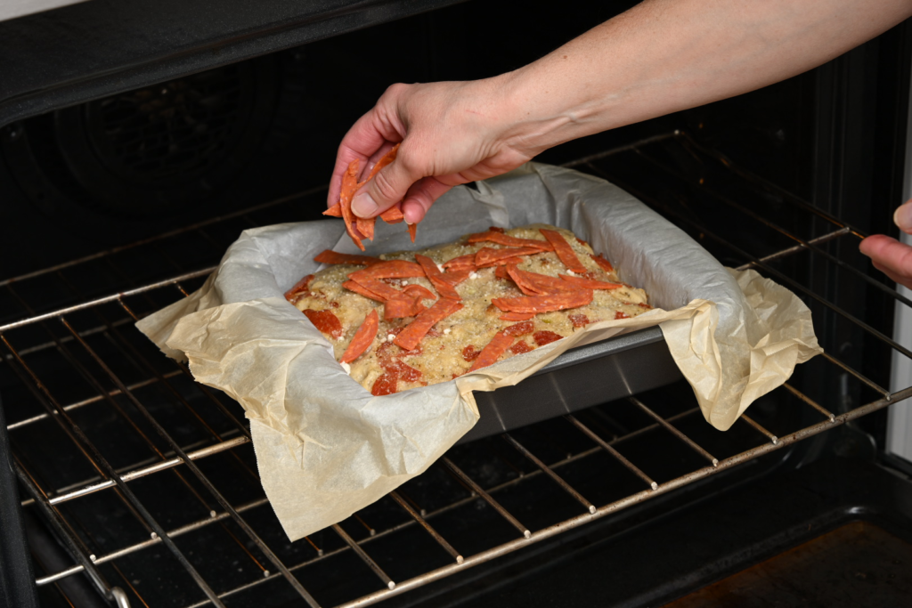 layer pepperoni on top