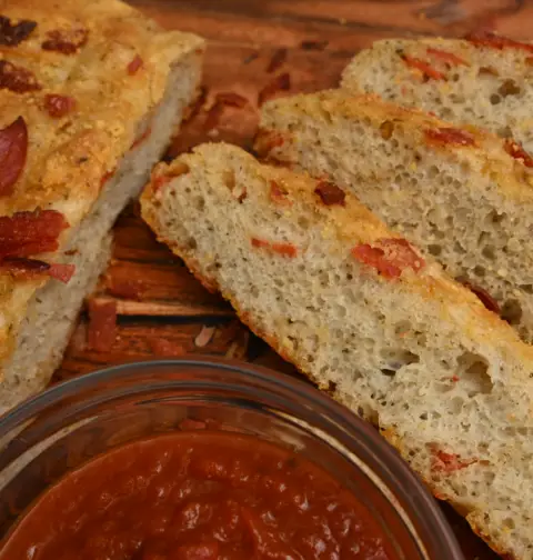 Pepperoni Focaccia Bread