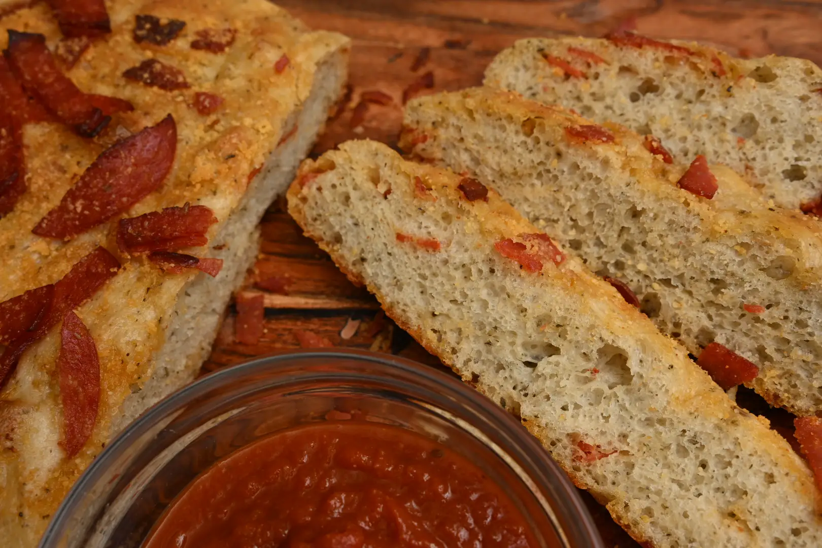 Pepperoni Focaccia Bread