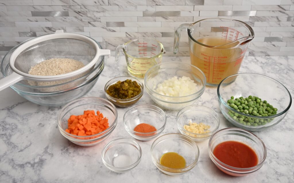 Ingredients for Mexican Rice